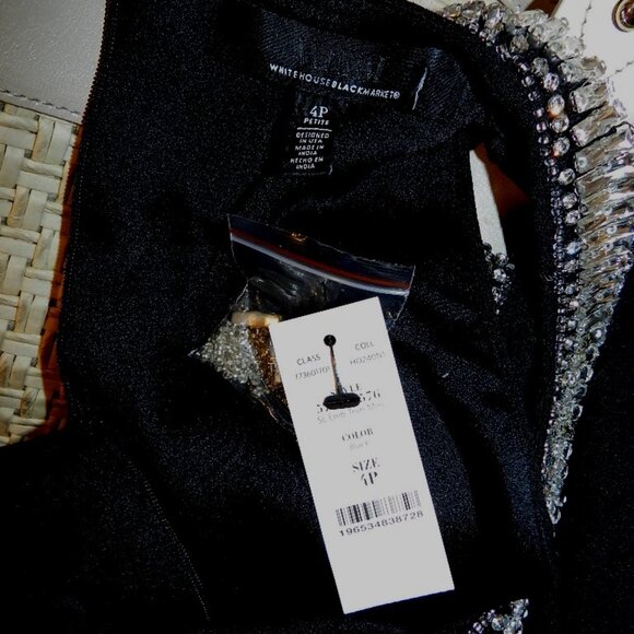 NWT White House Black Market Crystal Embellished Mini Dress Size 4P - Picture 15 of 16